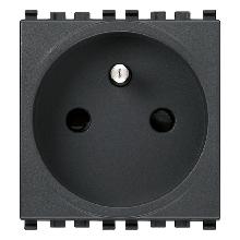 PRESA SICURY 2P+T 16A FRANCESE GRIGIO - VIMAR 20212 - VIMAR 20212 product photo