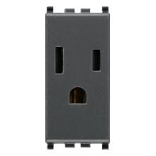 PRESA SICURY 2P+T 15A USA+SASO GRIGIO - VIMAR 20242 product photo