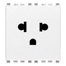 PRESA SICURY 2P+T 16A USA+EU BIANCO - VIMAR 20248.B - VIMAR 20248.B product photo