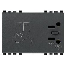 EIKON-PRESA PER RASOIO 230V GRIGIO - VIMAR 20290 - VIMAR 20290 product photo