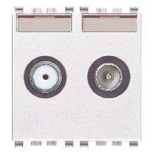 EIKON-PRESA TV-RD-SAT DIRETTA 2 USCITE BIANCO - VIMAR 20302.01.B - VIMAR 20302.01.B - VIMAR 20302.01.B product photo