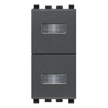 Vimar Eikon Doppia spia neutra grigio - VIMAR 20388 product photo