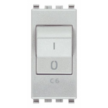 INTERRUTTORE MAGNETOTERMICO 1P+N C6 120-230 V~ 50-60 HZ P.I. 1500 A NEXT - VIMAR 20405.06.N product photo