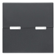TASTO INTERCAMBIABILE 2 MODULI NEUTRO PER PULSANTI SEMPLICI GRIGIO - VIMAR 20532 product photo