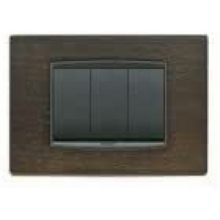 PLACCA CLASSIC 3 MODULI ROVERE SCURO - VIMAR 20653.33 product photo