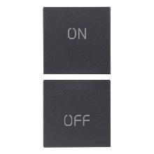 DUE MEZZI TASTI 1M SIMBOLI ON/OFF GRIGIO - VIMAR 20751.1 - VIMAR 20751.1 product photo