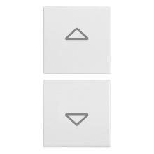 DUE MEZZI TASTI 1M SIMBOLI FRECCE BIANCO - VIMAR 20751.2.B - VIMAR 20751.2.B product photo