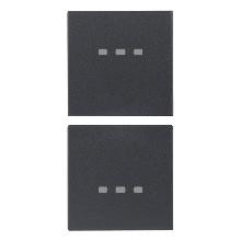 EIKON DUE MEZZI TASTI 1M NEUTRO PERS. GRIGIO - VIMAR 20751 - VIMAR 20751 - VIMAR 20751 product photo