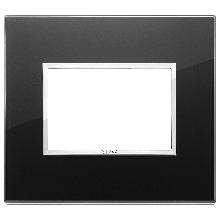EIKON EVO-PLACCA 3M CRISTALLO NERO DIAMANTE - VIMAR 21653.76 - VIMAR 21653.76 product photo