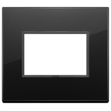 PLACCA EIKON EVO 3 MODULI CRISTALLO NERO TOTALE DIAMANTE - VIMAR 21653.88 product photo