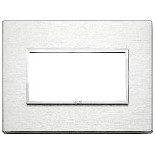 EIKON EVO-PLACCA 4M ALLUMINIO BRILLANTE - VIMAR 21654.01 - VIMAR 21654.01 product photo