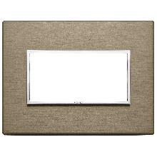 EIKON EVO-PLACCA 4M ALLUMINIO BRONZO SCURO - VIMAR 21654.05 - VIMAR 21654.05 product photo