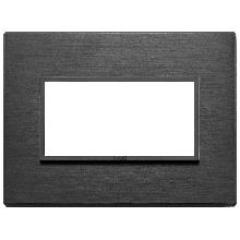 EIKON EVO-PLACCA 4M ALLUMINIO NERO TOTALE - VIMAR 21654.18 - VIMAR 21654.18 - VIMAR 21654.18 product photo