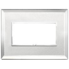 EIKON EVO-PLACCA 4M CRISTALLO ARGENTO GHIACCIO - VIMAR 21654.72 - VIMAR 21654.72 - VIMAR 21654.72 product photo