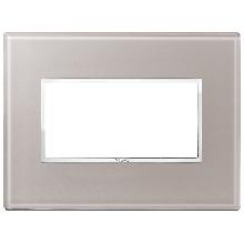 EIKON EVO-PLACCA 4M CRISTALLO GRIGIO PERLA - VIMAR 21654.73 - VIMAR 21654.73 product photo