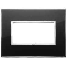 PLACCA 4M NERO DIAMANTE - VIMAR 21654.76 - VIMAR 21654.76 product photo