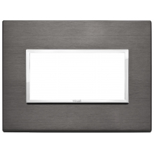 PLACCA EIKON EVO 4 MODULI ALLUMINIO GRIGIO LAVA - VIMAR 21654.03 product photo