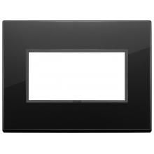 PLACCA EIKON EVO 4 MODULO CRISTALLO NERO TOTALE DIAMANTE - VIMAR 21654.88 product photo