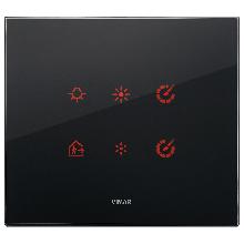 EIKON TACTIL-PLACCA 3M CRISTALLO NERO DIAMANTE - VIMAR 21663.76 - VIMAR 21663.76 - VIMAR 21663.76 product photo