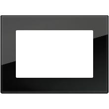 EIKON EVO-PLACCA 10IN CRISTALLO NERO DIAMANTE - VIMAR 21665.76 - VIMAR 21665.76 product photo