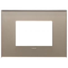 PLACCA 3 MODULI CRISTALLO OPALE BRUNO - VIMAR 22653.77 product photo