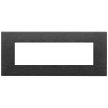 PLACCA 7 MODULI METALLO SPAZZOLATO NERO SPAZZOLATO - VIMAR 22657.13 product photo