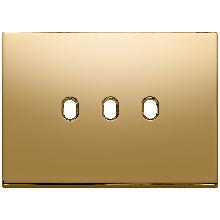 PLACCA 3MX3 VINTAGE ORO - VIMAR 22673.3.82 - VIMAR 22673.3.82 product photo