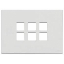 PLACCA 3 MODULI PER SEI COMANDI FLAT DOMOTICI/KNX METALLO BIANCO MATT - VIMAR 22693.01 product photo
