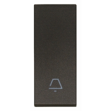 TASTO 1M ALLINEATO SIMBOLO CAMPANELLO NERO - VIMAR 31000.CG product photo