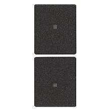 DUE MEZZI TASTI 1M NEUTRO PERS. NERO - VIMAR 31480.G product photo