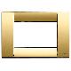PLACCA 3 POSTI METAL COLORE ORO LUCIDO SERIE IDEA - VIMAR 16733.32 product photo Photo 01 2XS