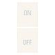 DUE MEZZI TASTI 1M SIMBOLI ON/OFF BIANCO - VIMAR 31480.YB product photo Photo 01 2XS