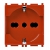 PRESA UNIVERSALE 2P+T 16A ROSSA SERIE PLANA - VIMAR 14210.R product photo Photo 01 2XS