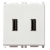 UNITA' DI ALIMENTAZIONE USB 5V 1A 2 MODULI BIANCO SERIE PLANA - VIMAR 14293 product photo Photo 01 2XS