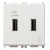 UNITA DI ALIMENTAZIONE USB 5V 2,1A 2 MODULI BIANCO SERIE PLANA - VIMAR 14295 product photo Photo 01 2XS
