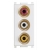PRESA CON 3 CONNETTORI RCA BIANCO SERIE PLANA - VIMAR 14335 product photo Photo 01 2XS