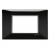 PLACCA 3 MODULI SERIE PLANA COLORE NERO - VIMAR 14653.05 product photo Photo 01 2XS