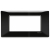 PLACCA 4 MODULI SERIE PLANA COLORE NERO - VIMAR 14654.05 product photo Photo 01 2XS