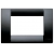 PLACCA 3 POSTI TECNOPOLIMERO COLORE NERO SERIE IDEA - VIMAR 16743.16 product photo Photo 01 2XS