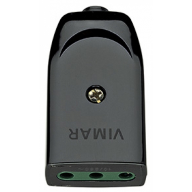 PRESA VOLANTE ELETTRICA 2P+T 10A P11 ASSIALE NERO - VIMAR 00221 product photo Photo 01 3XL