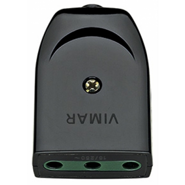 PRESA MOBILE BIPASSO 2P+T 16A P17 ASSIALE NERO - VIMAR 00222 product photo Photo 01 3XL