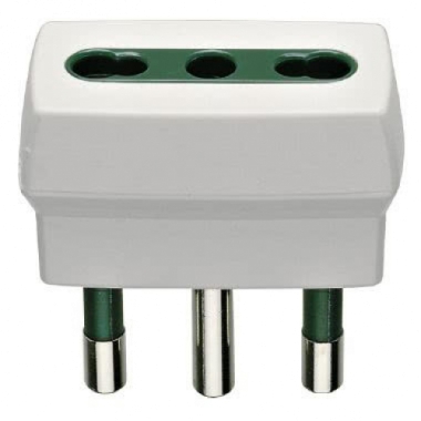 ADATTATORE PRESA BIPASSO SPINA 16A S17+ P17/11 BIANCO - VIMAR 00300.B product photo Photo 01 3XL