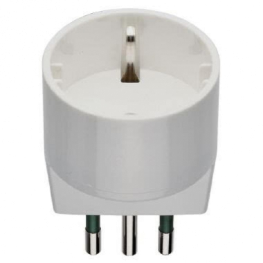 ADATTATORE PRESA SHUKO TEDESCA SPINA PICCOLA 16A S11 + P30 BIANCO - VIMAR 00302.B product photo Photo 01 3XL