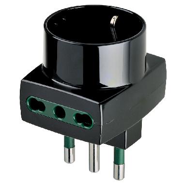 Spine e prese Adattatore mult. S17+2P17/11+P30 nero - VIMAR 00323 product photo Photo 01 3XL