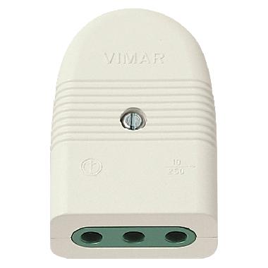 1023B - Vimar Spine e prese Presa 2P+T 10A P11 assiale bianco - VIMAR 01023.B product photo Photo 01 3XL
