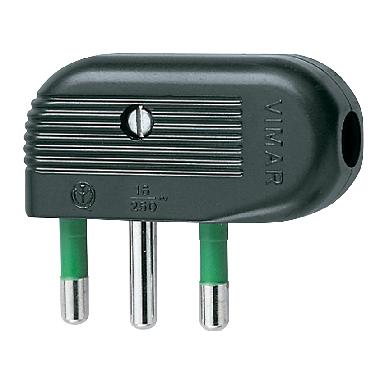 Spine e prese Spina 2P+T 16A 90° nero - VIMAR 01043 product photo Photo 01 3XL