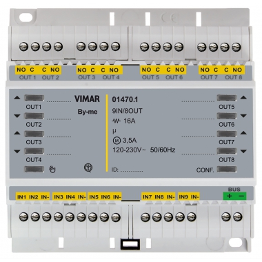 MODULO DOMOTICO MULTIFUNZ. 9IN 8OUT RELÃˆ - VIMAR 01470.1 product photo Photo 01 3XL