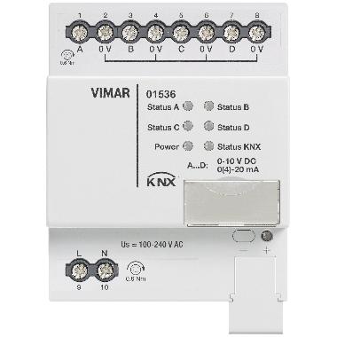 ATTUATORE 4 USCITE ANALOGICHE KNX - VIMAR 01536 - VIMAR 01536 product photo Photo 01 3XL
