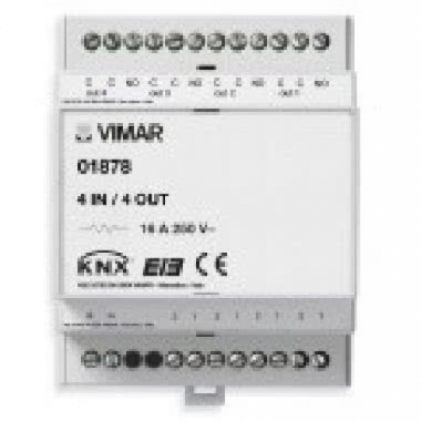 Dispositivo 4 ingressi 4 uscite KNX EIB - VIMAR 01878 product photo Photo 01 3XL