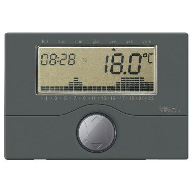 Apparecchi da parete Cronotermostato a batterie da parete antracite - VIMAR 01910.14 product photo Photo 01 3XL